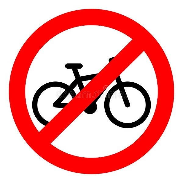 Kerékpárosok kitiltása